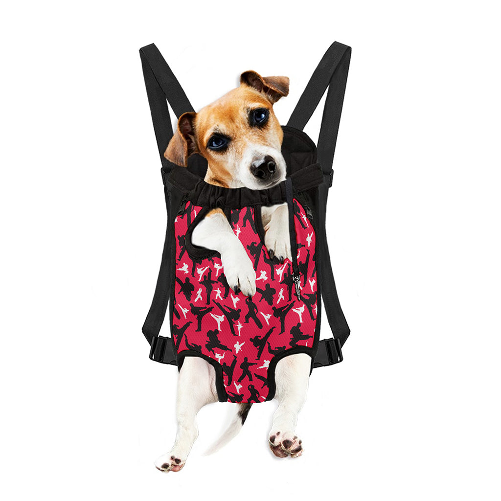 Karate Pattern Print Pet Carrier Backpack