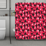 Karate Pattern Print Polyester Shower Curtain