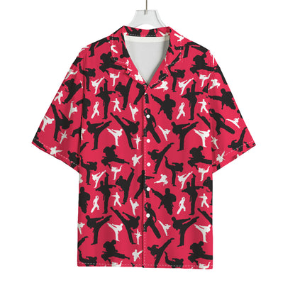 Karate Pattern Print Rayon Hawaiian Shirt