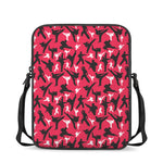Karate Pattern Print Rectangular Crossbody Bag