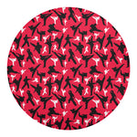 Karate Pattern Print Round Blanket
