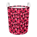 Karate Pattern Print Round Laundry Basket