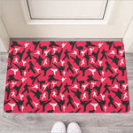 Karate Pattern Print Rubber Doormat