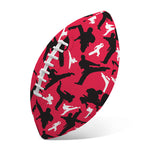 Karate Pattern Print Rugby Ball