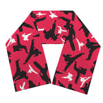 Karate Pattern Print Scarf