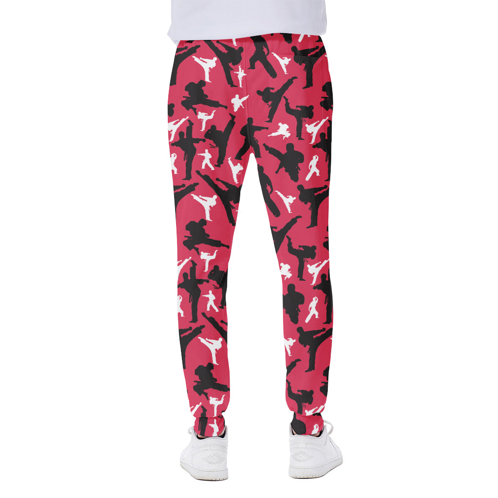 Karate Pattern Print Scuba Joggers