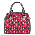 Karate Pattern Print Shoulder Handbag