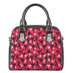 Karate Pattern Print Shoulder Handbag