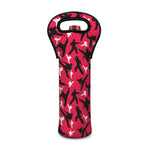 Karate Pattern Print Single Neoprene Wine Tote