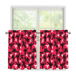 Karate Pattern Print Tier Curtains