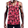 Karate Pattern Print Men's Workout Tank Top