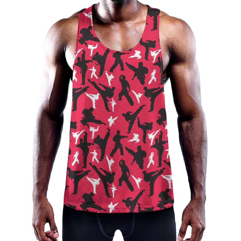 Karate Pattern Print Training Tank Top