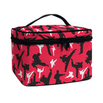 Karate Pattern Print Travel Makeup Bag