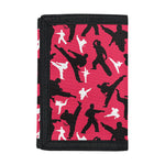 Karate Pattern Print Trifold Wallet