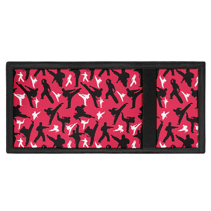 Karate Pattern Print Trifold Wallet