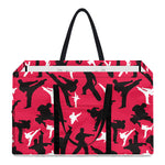 Karate Pattern Print Utility Tote Bag