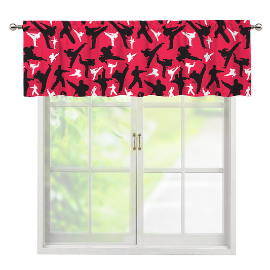 Karate Pattern Print Window Valance