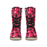 Karate Pattern Print Winter Boots