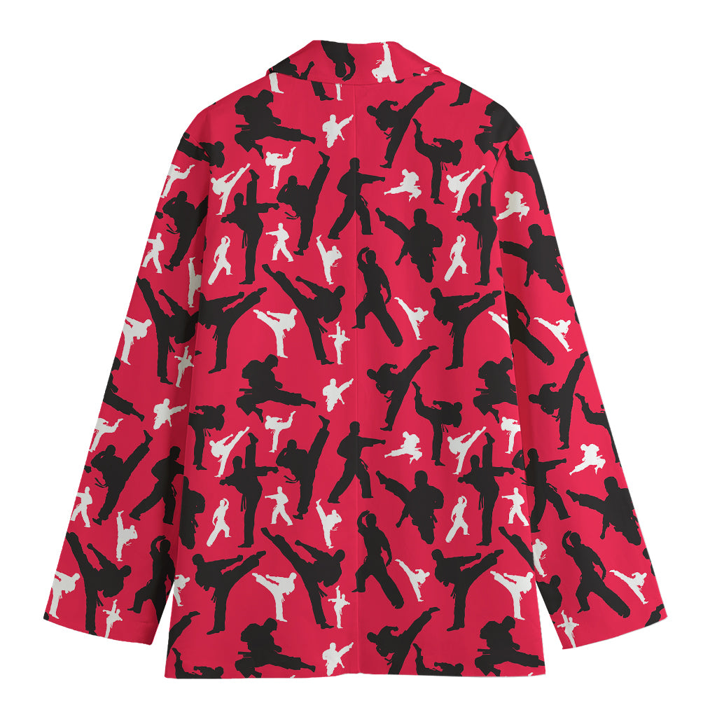 Karate Pattern Print Women's Blazer
