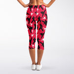 Karate Pattern Print Women's Capri Leggings