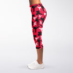 Karate Pattern Print Women's Capri Leggings