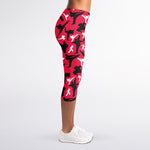 Karate Pattern Print Women's Capri Leggings