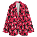 Karate Pattern Print Women's Cotton Blazer