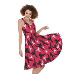 Karate Pattern Print Women's Sleeveless Dress