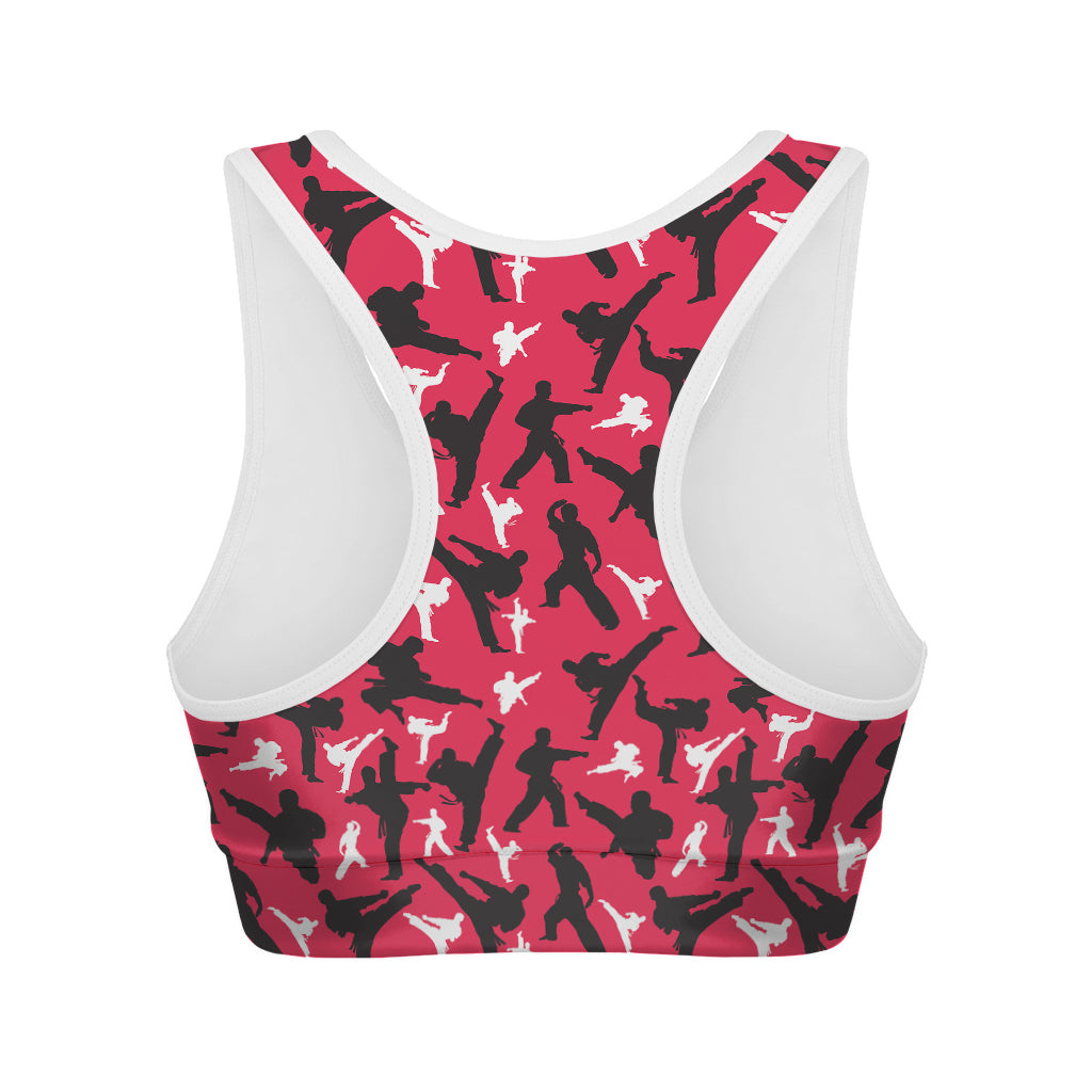 Karate Pattern Print Women's Sports Bra