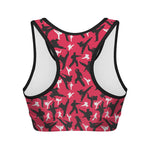 Karate Pattern Print Women's Sports Bra