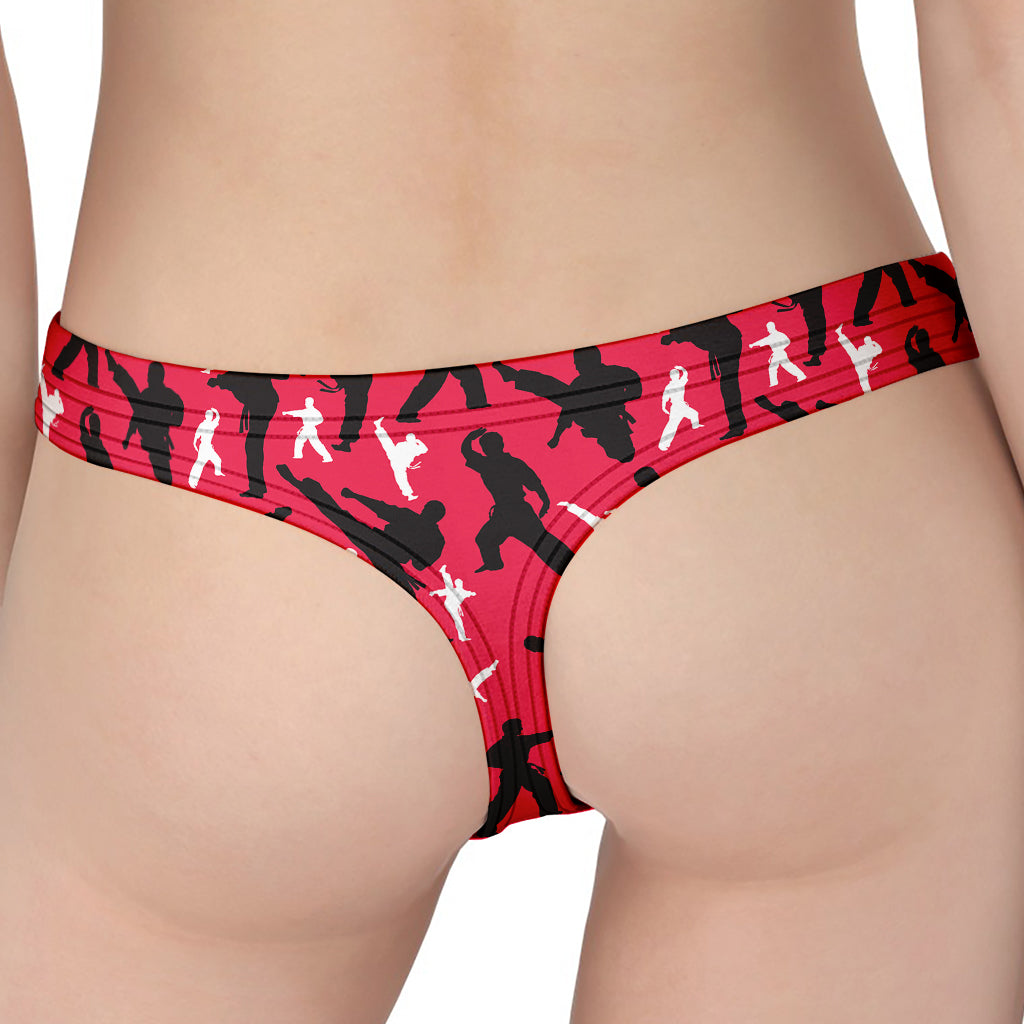 Karate Pattern Print Women's Thong