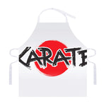 Karate Text Print Adjustable Apron