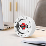 Karate Text Print Alarm Clock