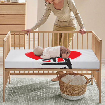 Karate Text Print Baby Crib Sheet