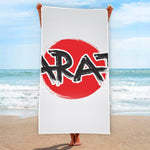 Karate Text Print Beach Towel
