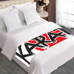 Karate Text Print Bed Runner