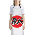 Karate Text Print Bib Apron With Pocket
