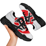 Karate Text Print Black Chunky Shoes
