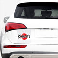 Karate Text Print Car Sticker