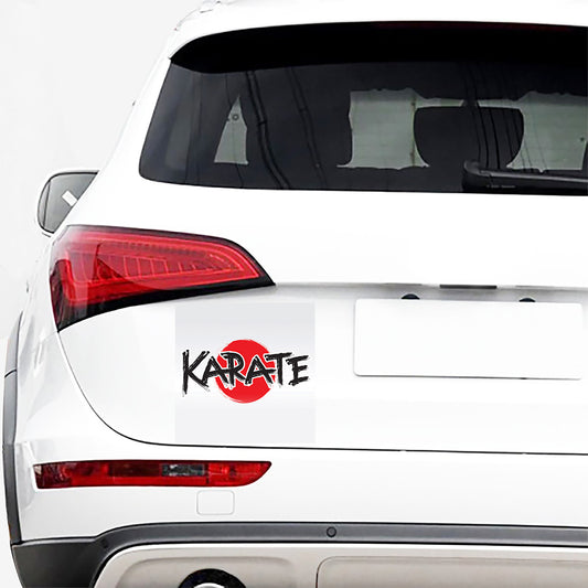 Karate Text Print Car Sticker