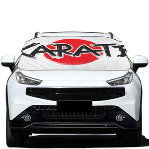 Karate Text Print Car Windshield Snow Cover