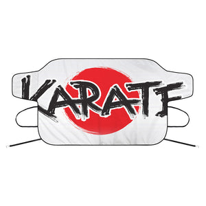 Karate Text Print Car Windshield Snow Cover