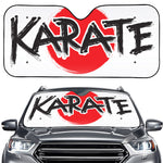 Karate Text Print Car Windshield Sun Shade
