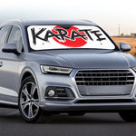 Karate Text Print Car Windshield Sun Shade