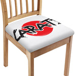 Karate Text Print Chair Cushion Cover