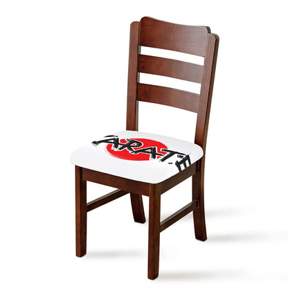 Karate Text Print Chair Cushion Cover