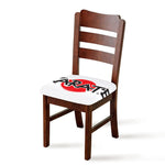 Karate Text Print Chair Cushion Cover