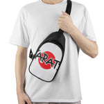 Karate Text Print Chest Bag