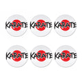 Karate Text Print Coaster Set