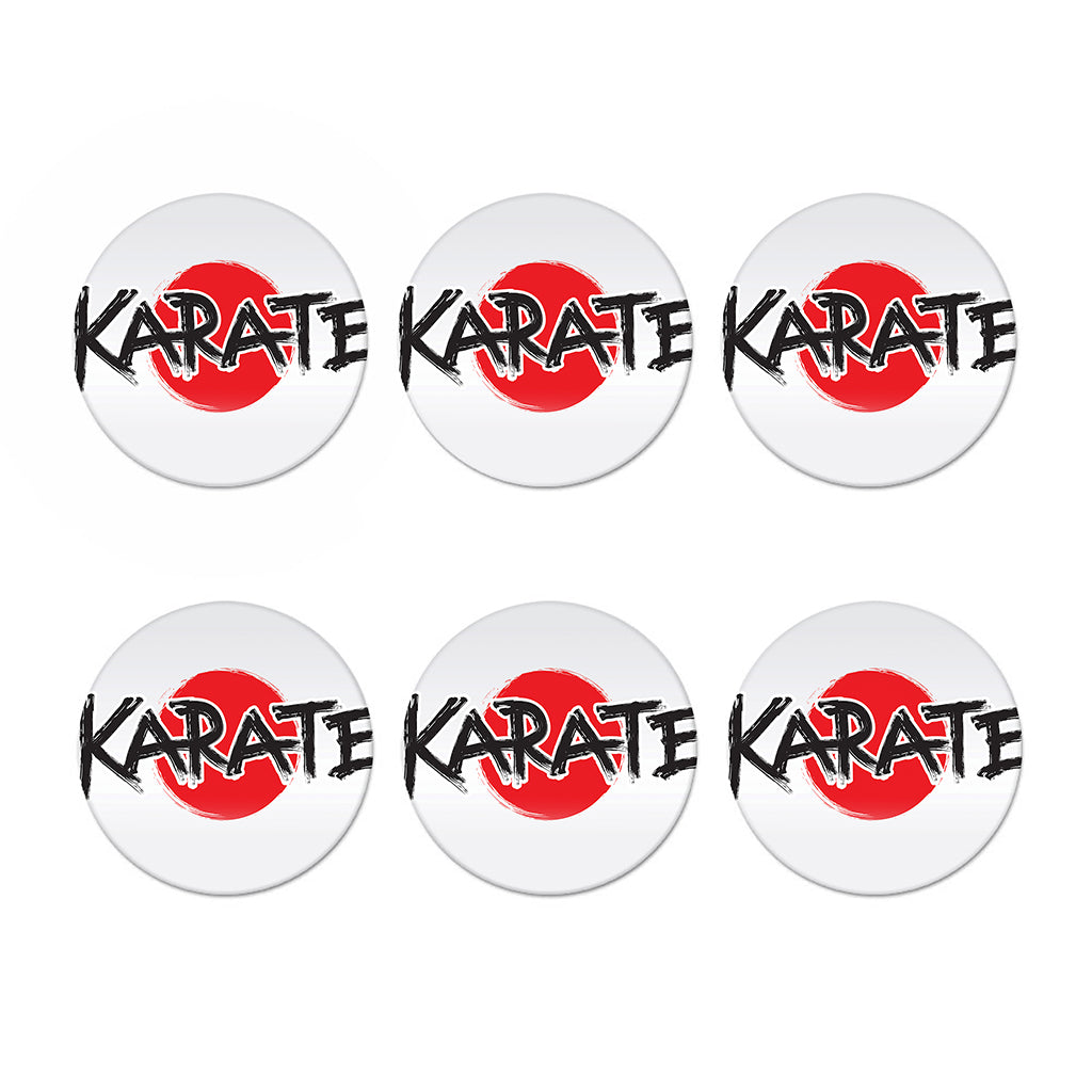 Karate Text Print Coaster Set